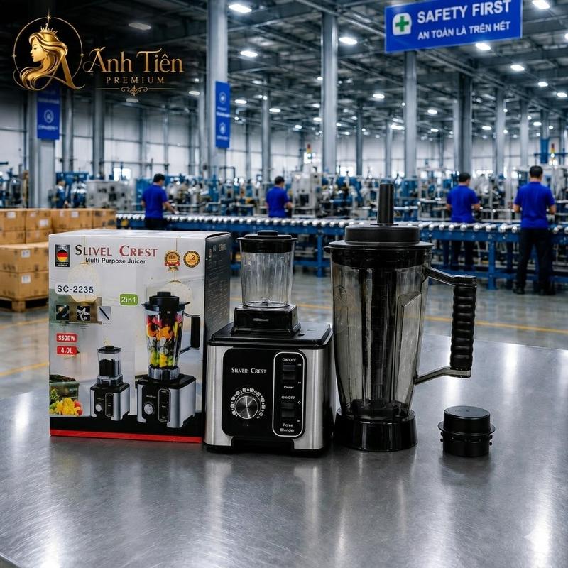 [MÁY XAY CAO CẤP 9500W]- [Tặng 2 Cối] Máy Xay Sinh Tố Đa Năng KAW SILVER CREST 9500w, Máy Xay Sinh Tố 2 Cối Xay