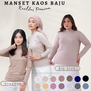 Manset Premium Basic Turtle/Manset Kaos Adem Panjang Nyaman Muslim Baju Rayon Dalaman