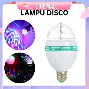 Lampu LED Disco RGB putar Lampu Disko bolam Putar Warna Warni Lampu LED Disco Pelangi Putra E27 Murah Lampu LED putra Colour Rainbow Bohlam Lamp