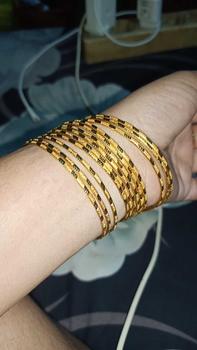 Product Review of gelang kroncong set 12 motip bambu 6 motip cantik maret edisi eid mubarok mewah Emas Gold from 𝐈**♓ 0