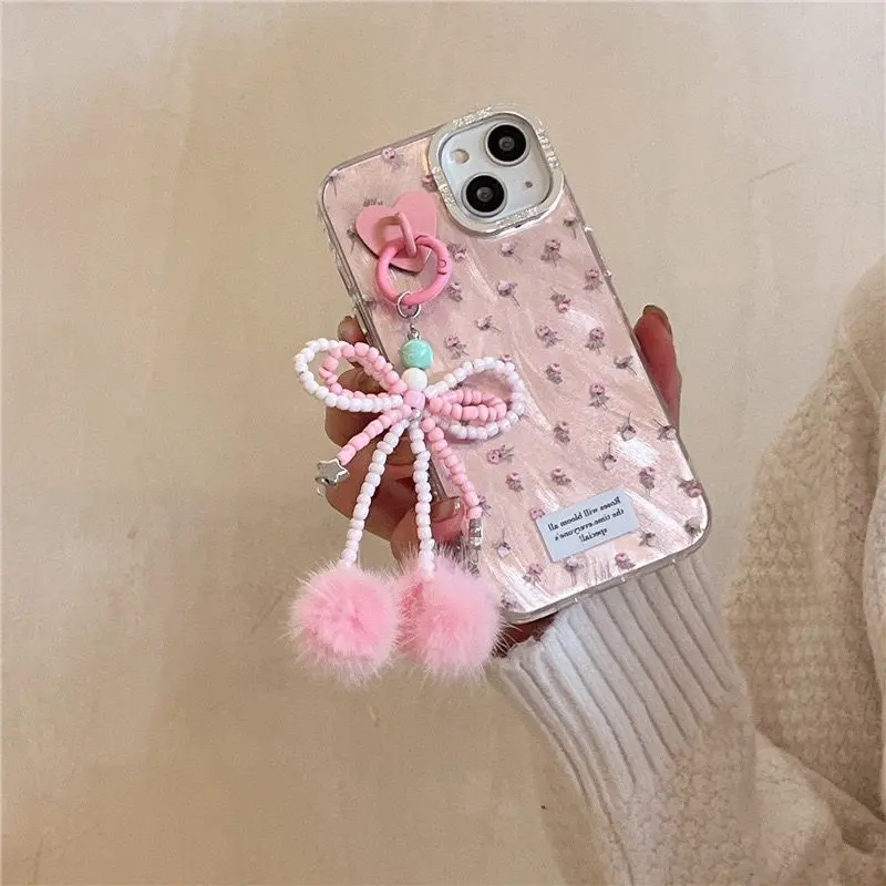 Aesthetic Floral With Bow Premium Acrylic Phone Case Premium Phone Case 11-16 Pro Max 2