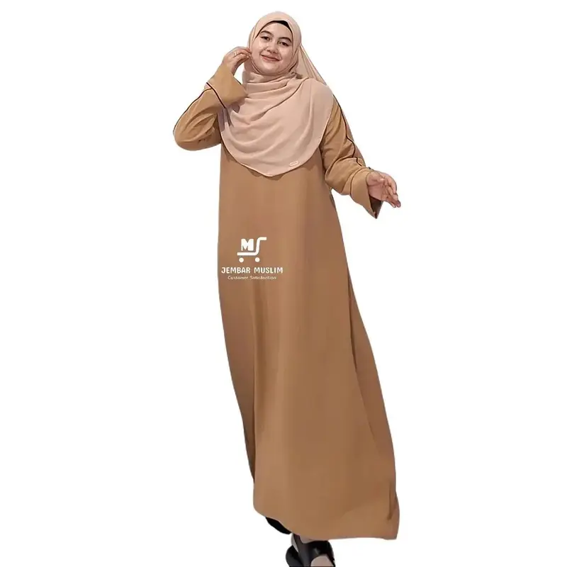 Jembarmuslim - Abaya List Ban Tangan | Gamis Basic Simple Variasi Setrip Exclusive Airflow Crinkle Dress Hitam Lembut Casual Remaja Wanita Muslim Dewasa Maxi Syari Lebaran gamisabaya 6