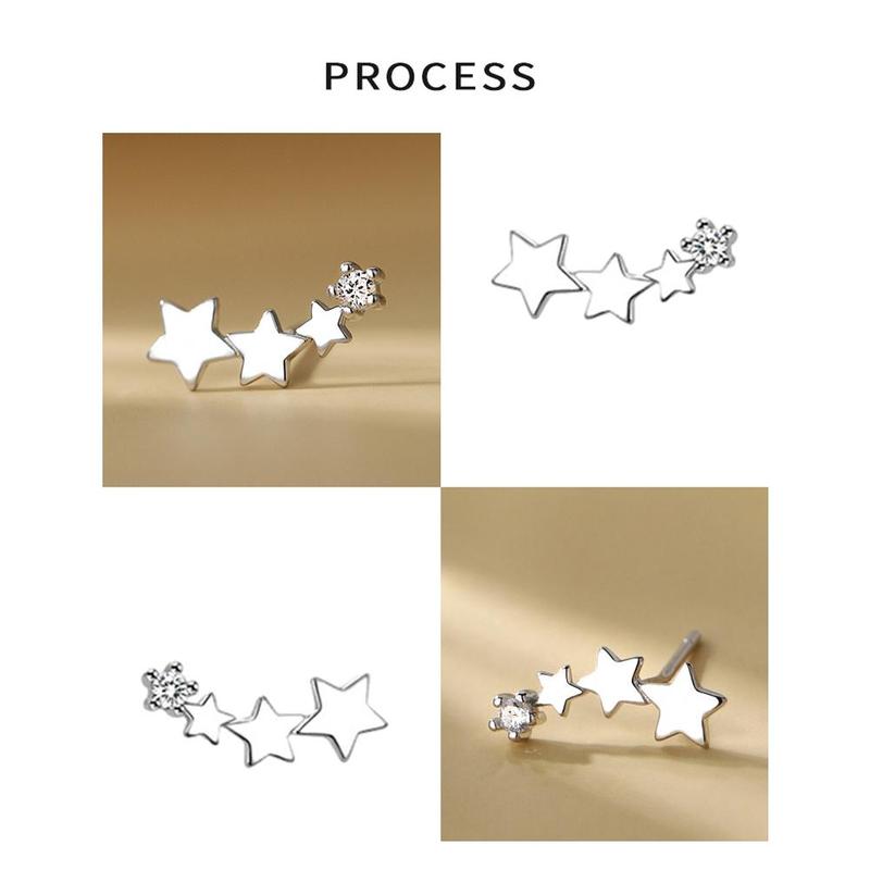 Product Introduction of Star Stud Earrings Temperament Net Red Super Fairy Earrings T2V8 25