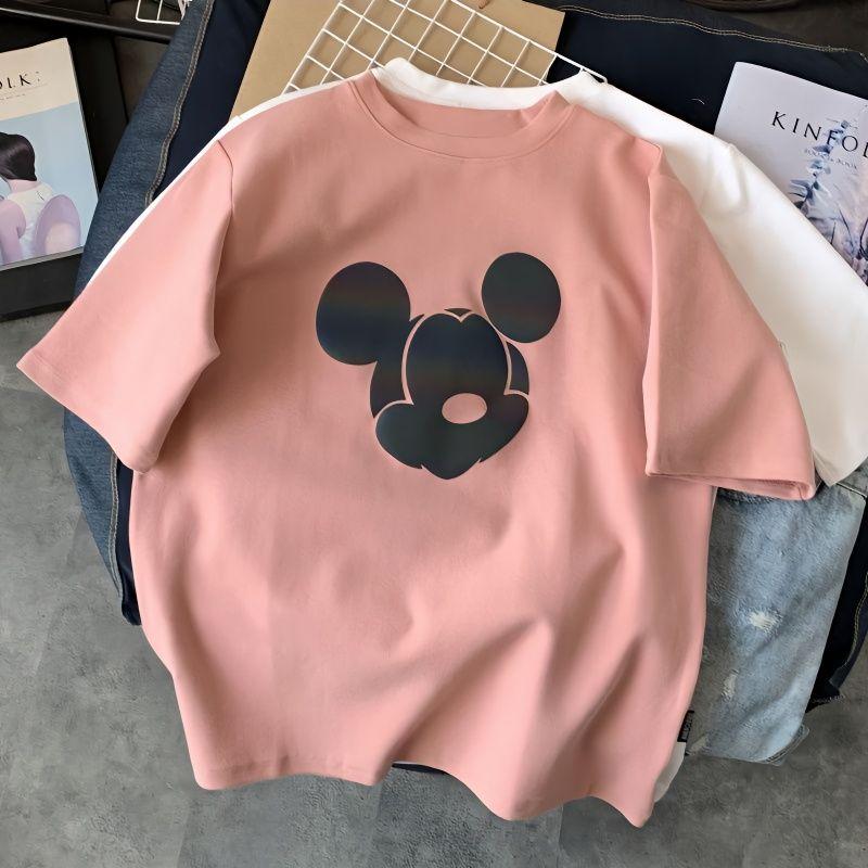 Áo Thun Cotton Ngắn Tay Cho Bé Trai Và Bé Gái, Áo In Hình Hoạt Hình Chuột Mickey Cho Trẻ Em, Áo Khoác Ngoài Hợp Thời Trang, Mùa Hè