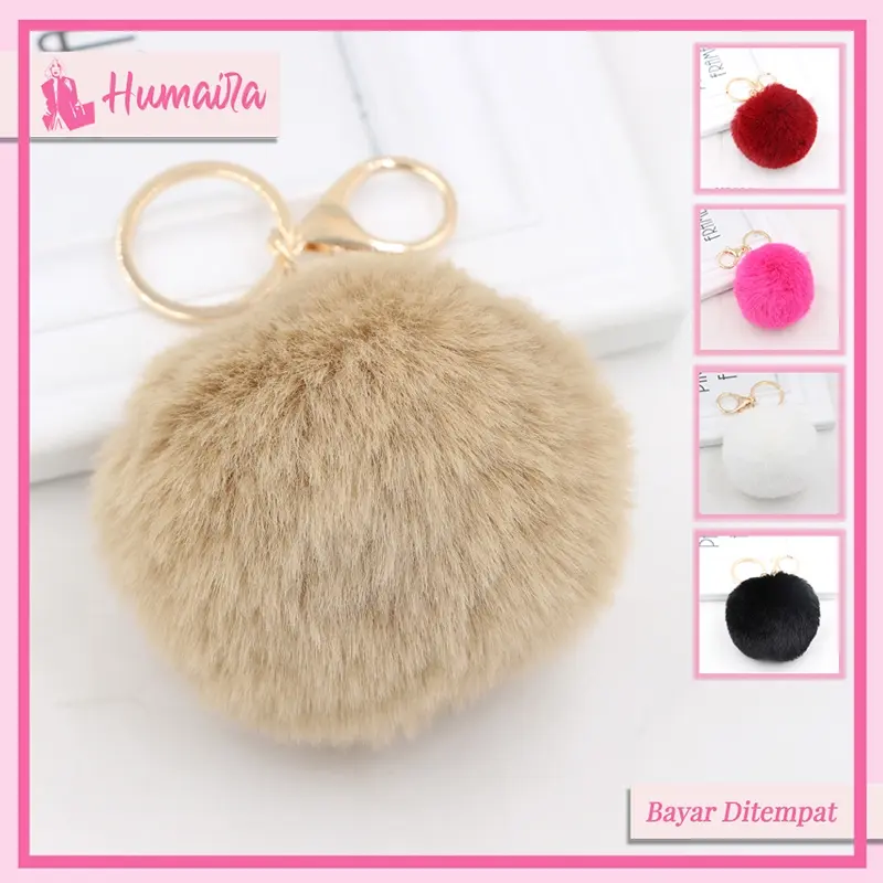 HUMAIRA Gantungan Pom Pom Bulu Gantungan Tas Lucu - CC009