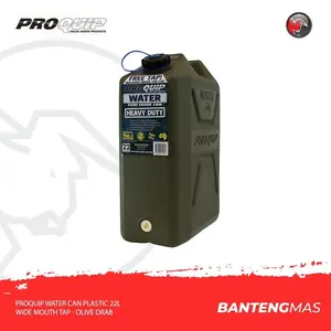 Proquip Water Can Plastic 22L Wide Mouth Tap Olive Drab (Galon Air Camping)/ Wildtap Kit