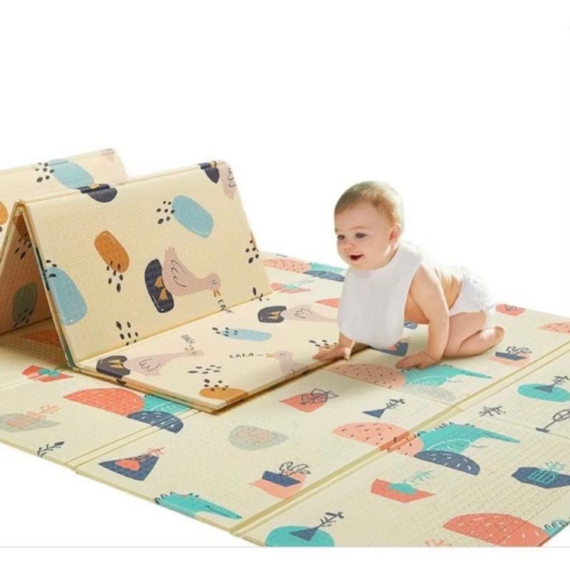  Thảm xốp - Chiếu xốp gấp gọn lót sàn 2 mặt cho bé tập bò chống ngã tiện lợi chất lượng KT 2m*1.8m 