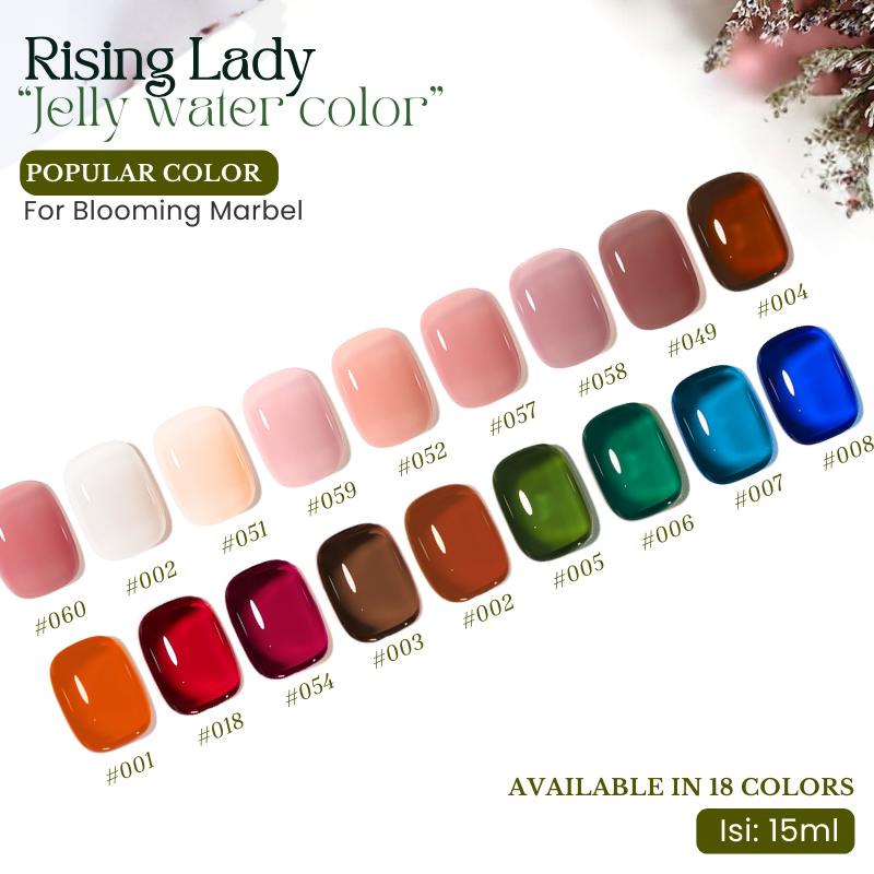 RISING LADY JELLY WATER COLOUR NAIL GEL/KUTEK GEL UV LED GEL POLISH ...