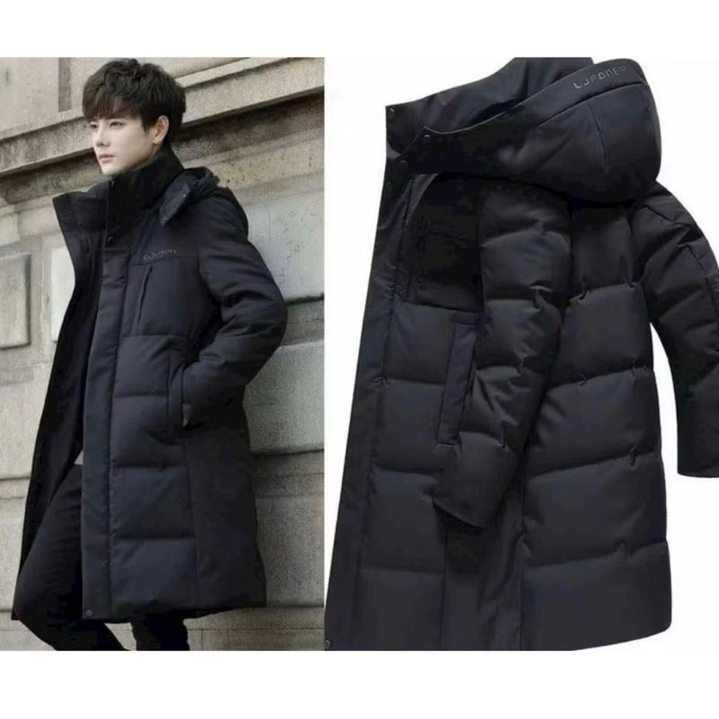 Áo Khoác Phao Nam Dáng Dài Phong Cách Hàn Quốc Hàng Cao Cấp Có Mũ Cực Đẹp