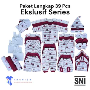 PAKET LENGKAP 39 PCS BAJU BAYI NEWBORN BARU LAHIR BAHAN KATUN LEMBUT TERLARIS SNI Parsel