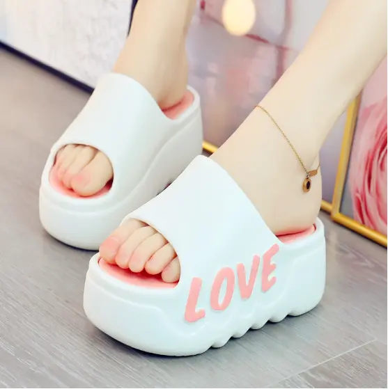 Dép nữ quai ngang chất EVA đế cao 7cm êm nhẹ,Dép bánh mỳ  Mei Shoes LOVE