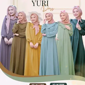Yuri Dress-Gamis Crinkle by Emka Hijab - Model Terbaru