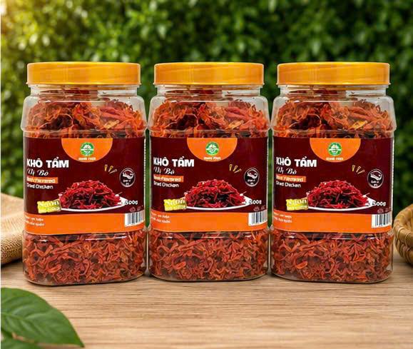 KHÔ GÀ TẨM VỊ BÒ SỢI ĐỎ - Sản phẩm chất lượng thơm ngon đậm vị bò
