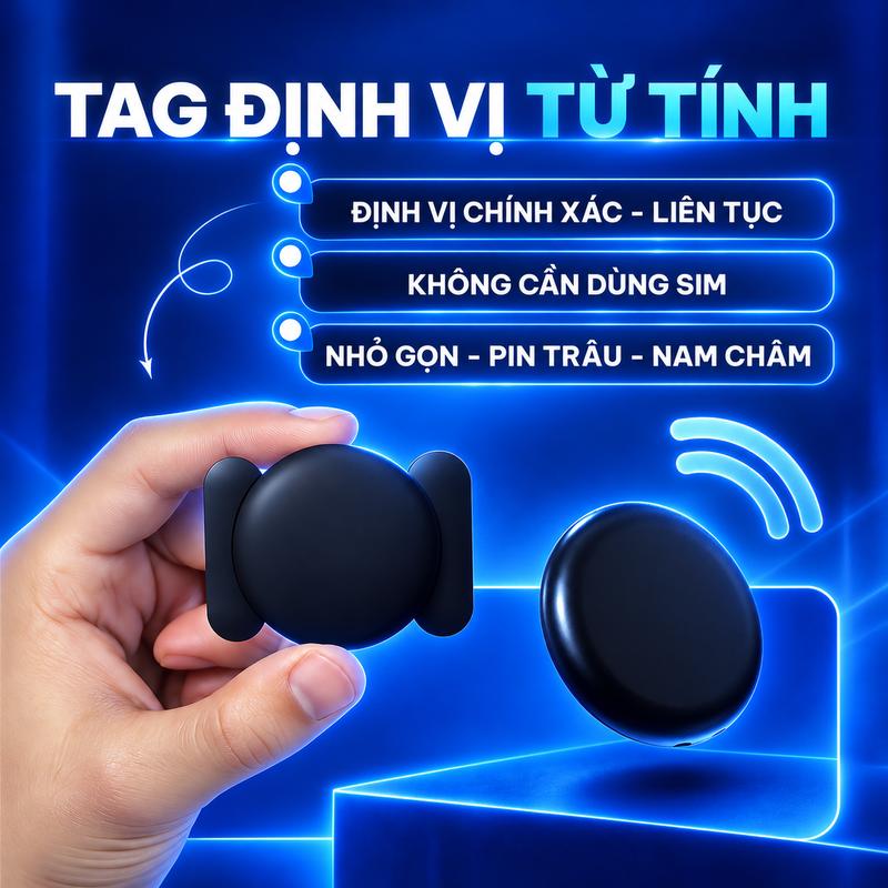 Thiết Bị Định Vị GPS Mini Có Nam Châm Định Vị Toàn Cầu - Định Vị Chính Xác Trẻ Em, Thú Cưng, Ô Tô, Xe Máy - BH 12 tháng