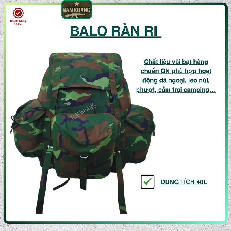  Balo K20 Rằn Ri Dung Tích 40L Chất Liệu Vải Tổng Hợp Siêu Bền Chống Thấm Nước Phù Hợp Du Lịch Leo Núi Phượt Dã Ngoại 