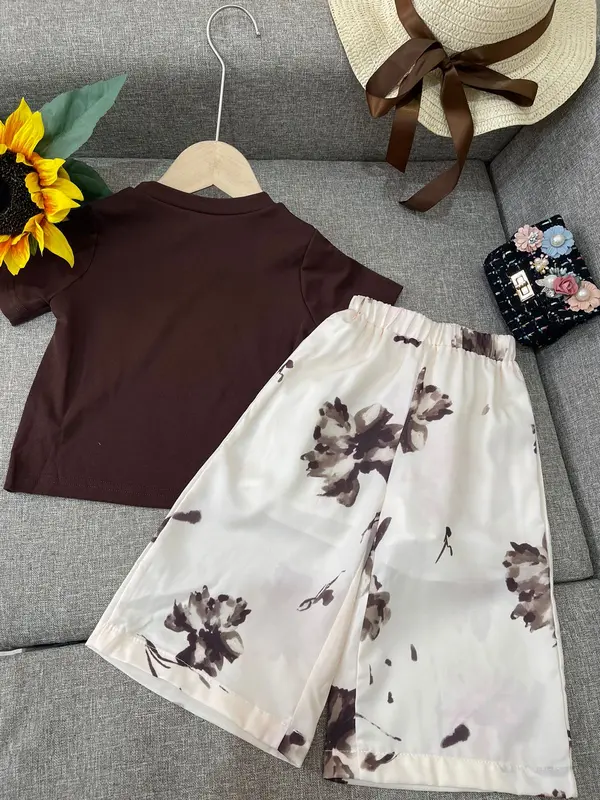 [KIDSFASHIONKOLEKSI] Setelan Cheonsam Hazel Brown  Anak Perempuan Motif Ash Flower 4