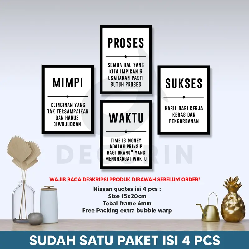 Hiasan dinding Quotes - Gantungan hiasan dinding - Hiasan dinding kata kata motivasi - Hiasan dinding quotes 1 set - Hiasan dinding aesthetic - Hiasan dinding kamar tidur 0