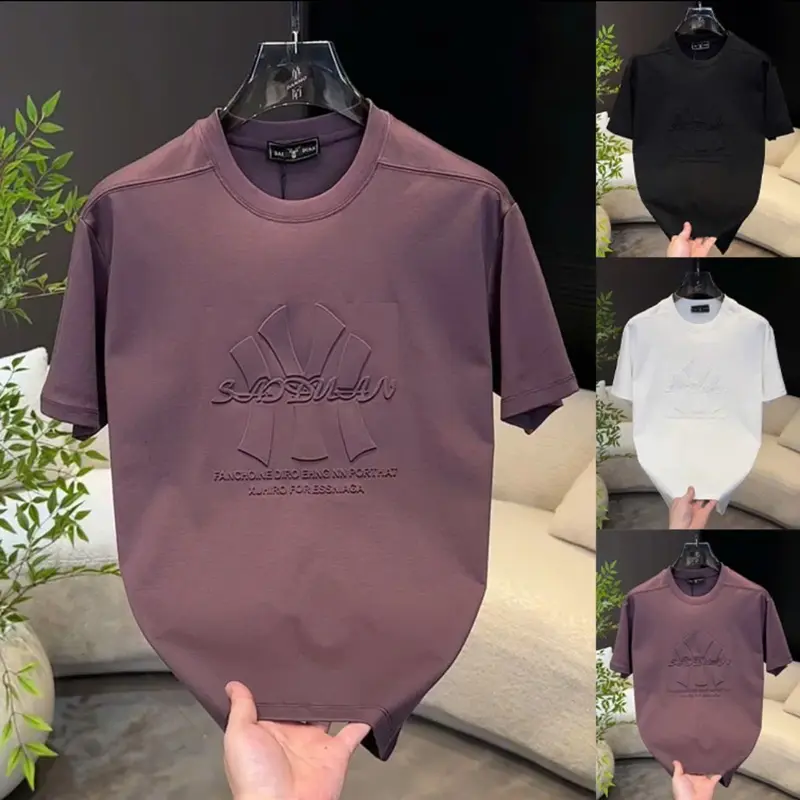 Áo Thun Cộc Tay in Logo Dập Nổi Trẻ Trung Phong Cách Thời Trang thể thao