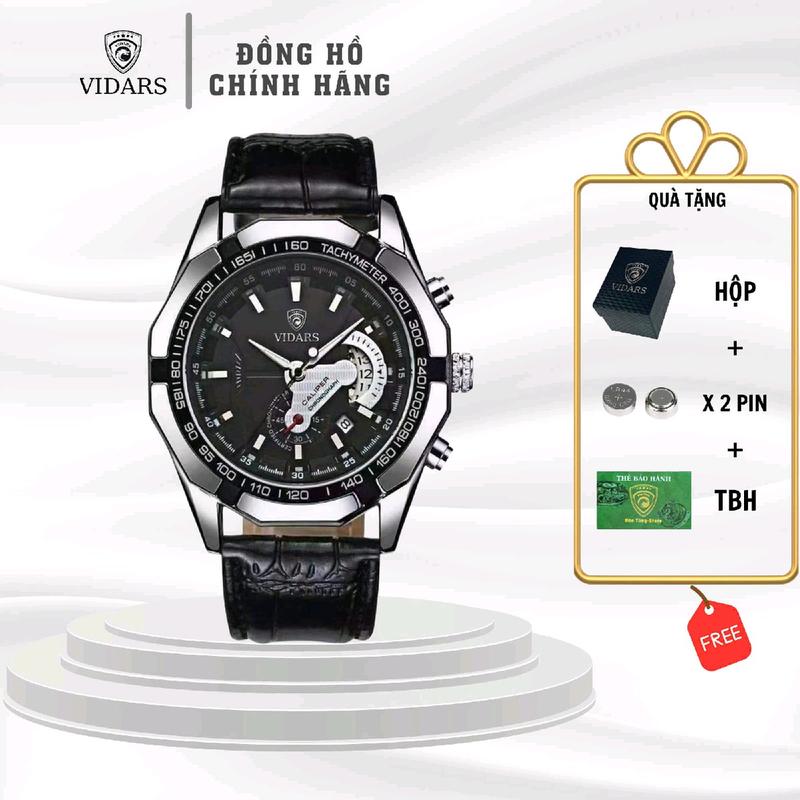   Vidars x Đào Tùng  Đồng Hồ Nam VIDARS Bá Vương Hàn Quốc Có Lịch Ngày Chống Nước 3ATM Chính Hãng Cao Cấp Hàng Hiệu Xịn  Đồng Nam Hồ Đẹp Size 45mm Đồng Hồ Nam Phong Cách Cá Tính Thời Thượng Mạnh Mẽ Cho Quý Ông Đồng Hồ Xu Hướng Mới 