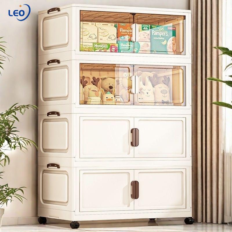 Tủ đựng đồ Tủ Nhựa Đa Năng Gấp Gọn Tủ quần áo của mẹ và em bé Với Bánh Xe 360° thùng đựng quần áo Tủ Để Đồ Nhà Bếp hộp nhựa có nắp