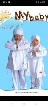Product Review of Setelan Baju Muslim Putih Anak Perempuan // Baju Putih Manasik Haji Katun Bordir Variasi Celana Kerudung Sekolah Jilbab Syari Gamis Gamis Kombinasi baju  manasik from J**6 0
