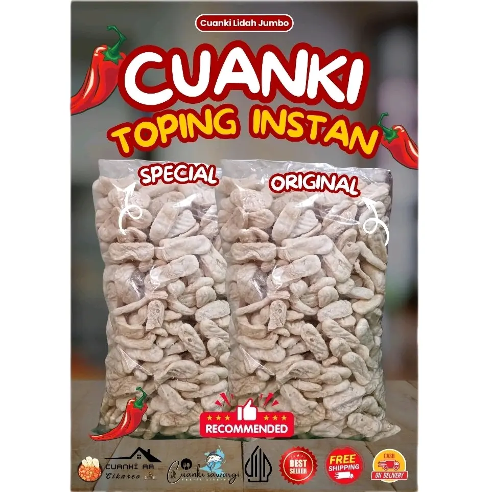 Termurah Cuanki Lidah Jumbo isi 150pcs free kardus & bubble