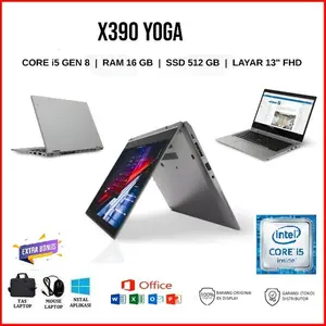 Laptop Touchscreen 2 IN 1 Yoga X390 Core i5 16gb/1TB ssd - MURAH - FREE TAS DAN MOUSE