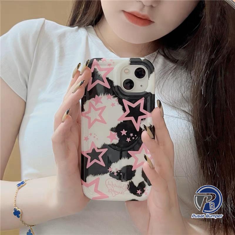 SS836 SOFTCASE SILIKON BINTANG HITAM FOR IPHONE 6 6S 7G 8G SE 2 3 6+ 7+ 8+ X XS XR 11 12 13 14 15 16 PRO MAX PB4458 1