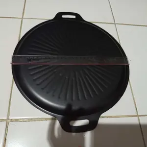 Grill Pan 28/32 /34CM Wajan Pemanggang Bulat Panggangan BBQ Anti Lengket Loyang tipis Kitchenware barbecue plate