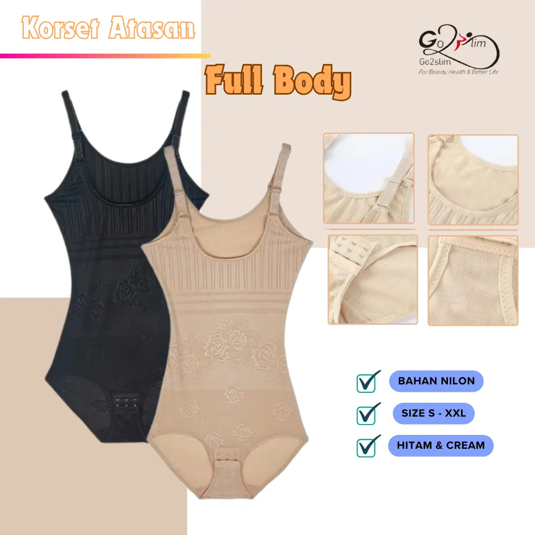 Korset Full Body Shaper Korset Terusan Pembentuk Tubuh bodysuit sculpt viral wanita