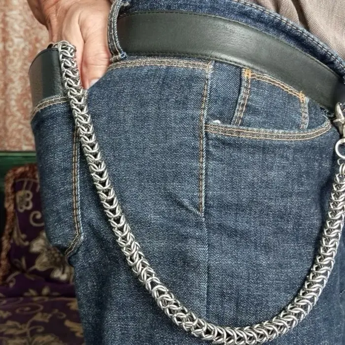 RANTAI DOMPET/RANTAI CELANA MODEL JALIN KELABANG PRIA KEREN MODEL PUNK 4