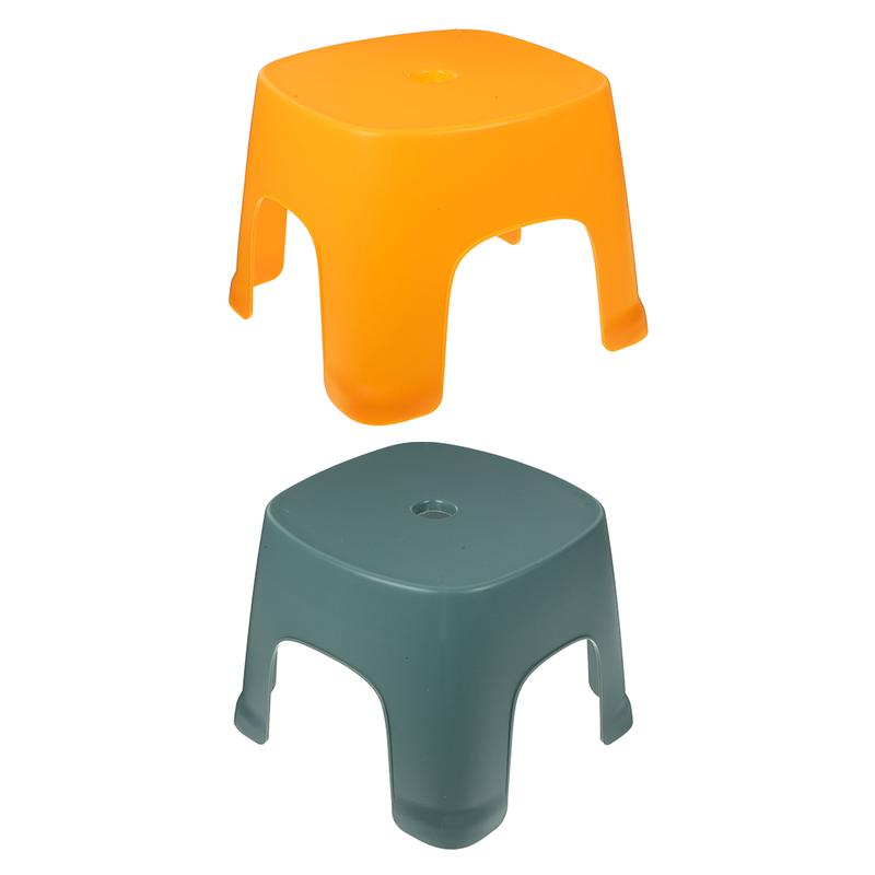 Product Introduction of 2Pcs Household Foot Stool Toilet Stepping Foot Stool Plastic Bathroom Foot Stool Shower Lightweight Shower Lightweight 7