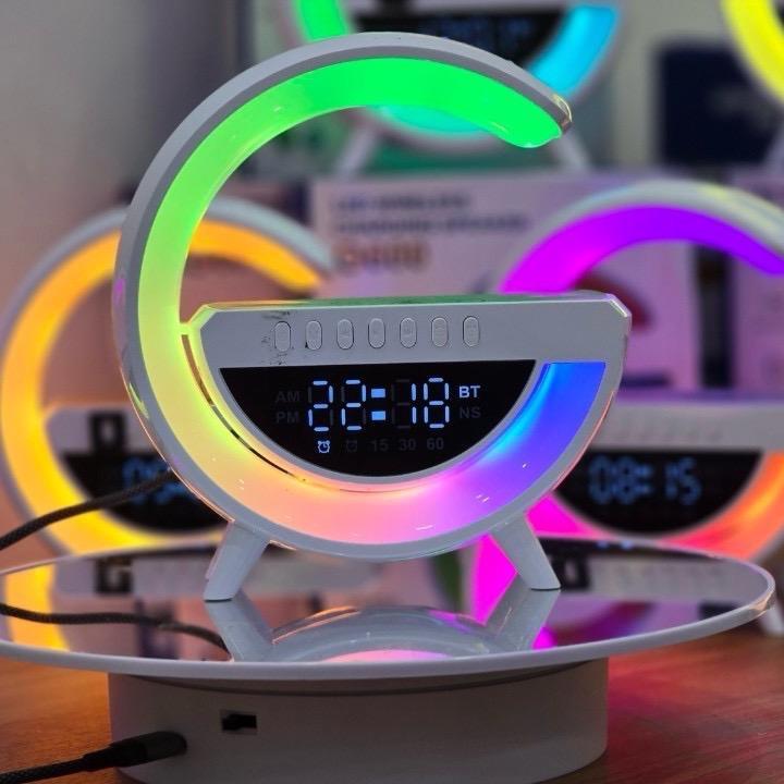 Loa chữ G cao cấp  tích hợp đồng hồ và sạc không dây . Đèn led 7 chế độ sáng . Bluetooth Củ Loa pc & máy tính xách tay usb-c port
