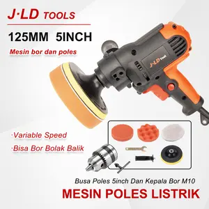 JLD 350Watt Mesin poles body mobil lengkap 5inch 125mm Mesin Polisher J3310 Alat poles mobil lengkap murah Mesin poles jld 3 in 1 Car care Mesin bor Listrik 1set lengkap Bisa bor bolak balik