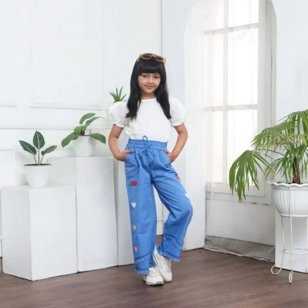 Celana Kulot Jeans Cargo Anak 4-17 Tahun - Model Terbaru