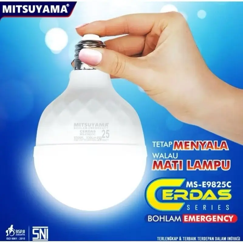 BOHLAM EMERGENCY LED 35WATT MITSUYAMA MS-E9835C CERDAS SERIES TETAP MENYALA WALAU MATI LAMPU 2