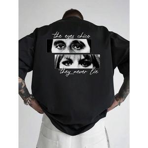 Camiseta gráfica de la película  para hombres - Impresión trasera de Tony Montana con citas de "Los ojos lo tienen" y "Ellos nunca mienten" - Camiseta casual de cuello redondo y manga corta - Camiseta suelta, casual y versátil de verano