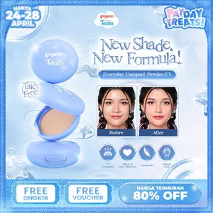 Pigeon Teens Everyday Compact Powder UV |Bedak Padat Remaja|Natural Finish Look |Hypoallergenic