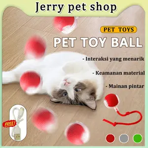 Mainan Bola Tali Kucing & Anjing/Smart Rotating Ball For Pet/Cat Rolling Ball Mainan Listrik Cerdas/Mainan Peliharaan Interaksi Cerdas Kucing Dan Anjing/Smart Rotating Ball For Pet Automatic Rolling Ball Rechargeable