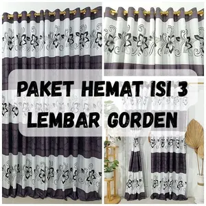 PAKET HEMAT 3 PCS GORDEN SMOKRING 12 RING HARGA GROSIR HORDENG JENDELA ATAU PINTU MOTIF AESTHETIC HARGA GROSIR