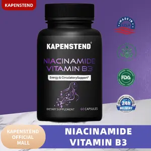 KAPENSTEND Kapsul Niacinamide Essence Vitamin B3 60 Capsules Memutihkan Kulit Mencerahkan Flek Hitam Melembabkan dan Mencerahkan Kulit