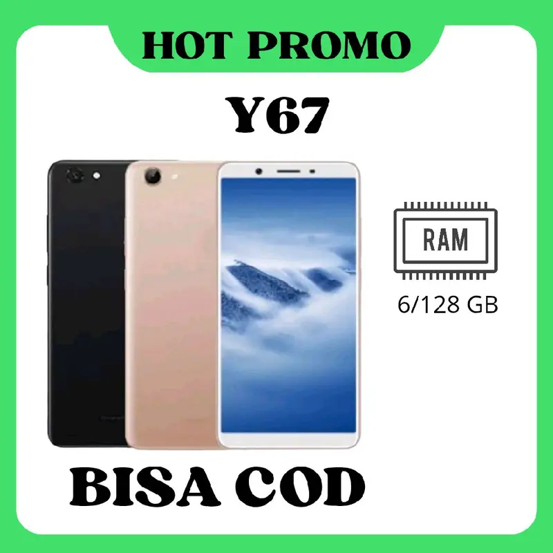LIVE Y19 Hp MURAH RAM 8/256 Y67 RAM 6/128 BERGARANSI 12 BULAN BISA COD BAYAR DI TEMPAT Handphone Layar Bluetooth Led 5