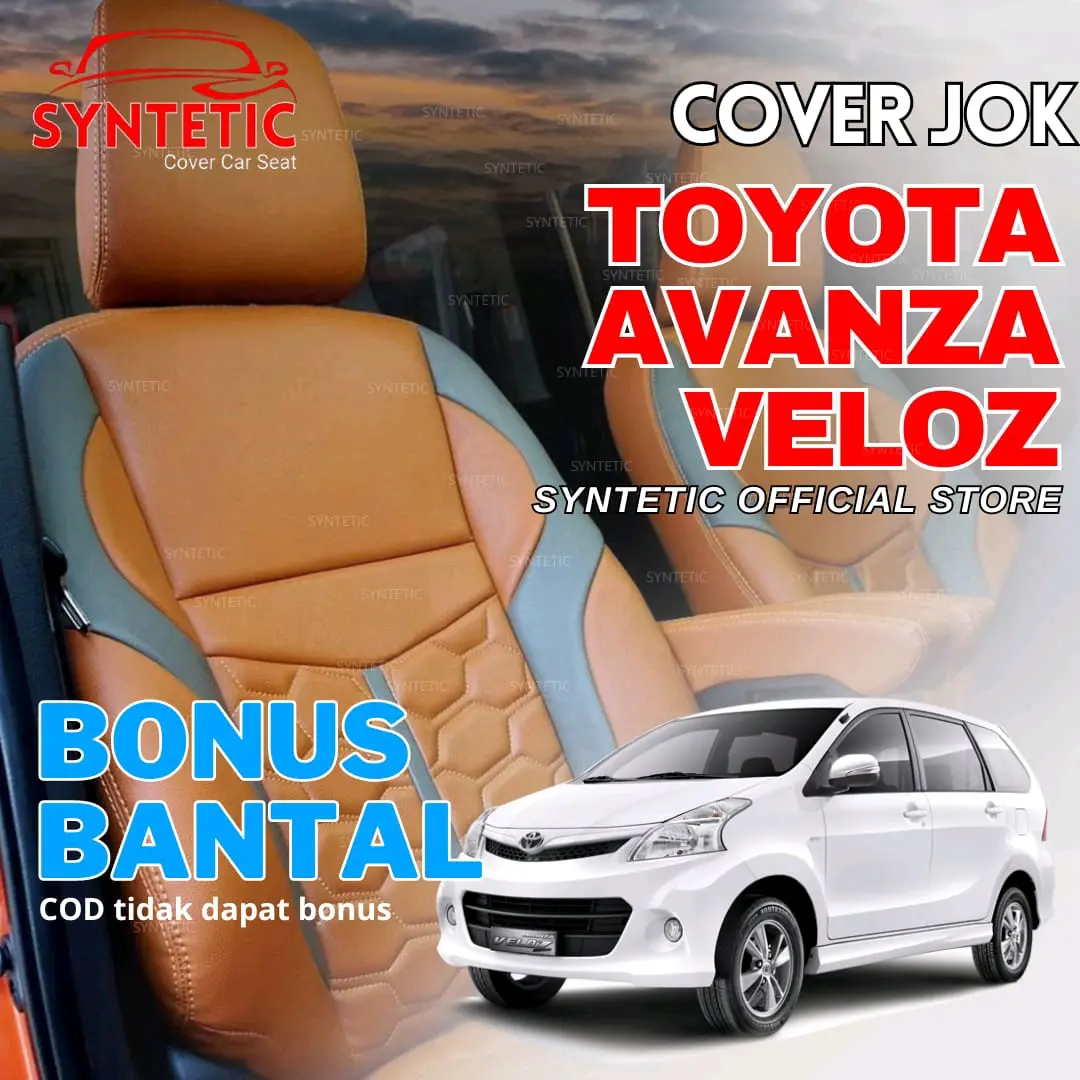 VELOZ -Sarung Jok Mobil Avanza Veloz Full Set 3 Baris Oscar Grade A