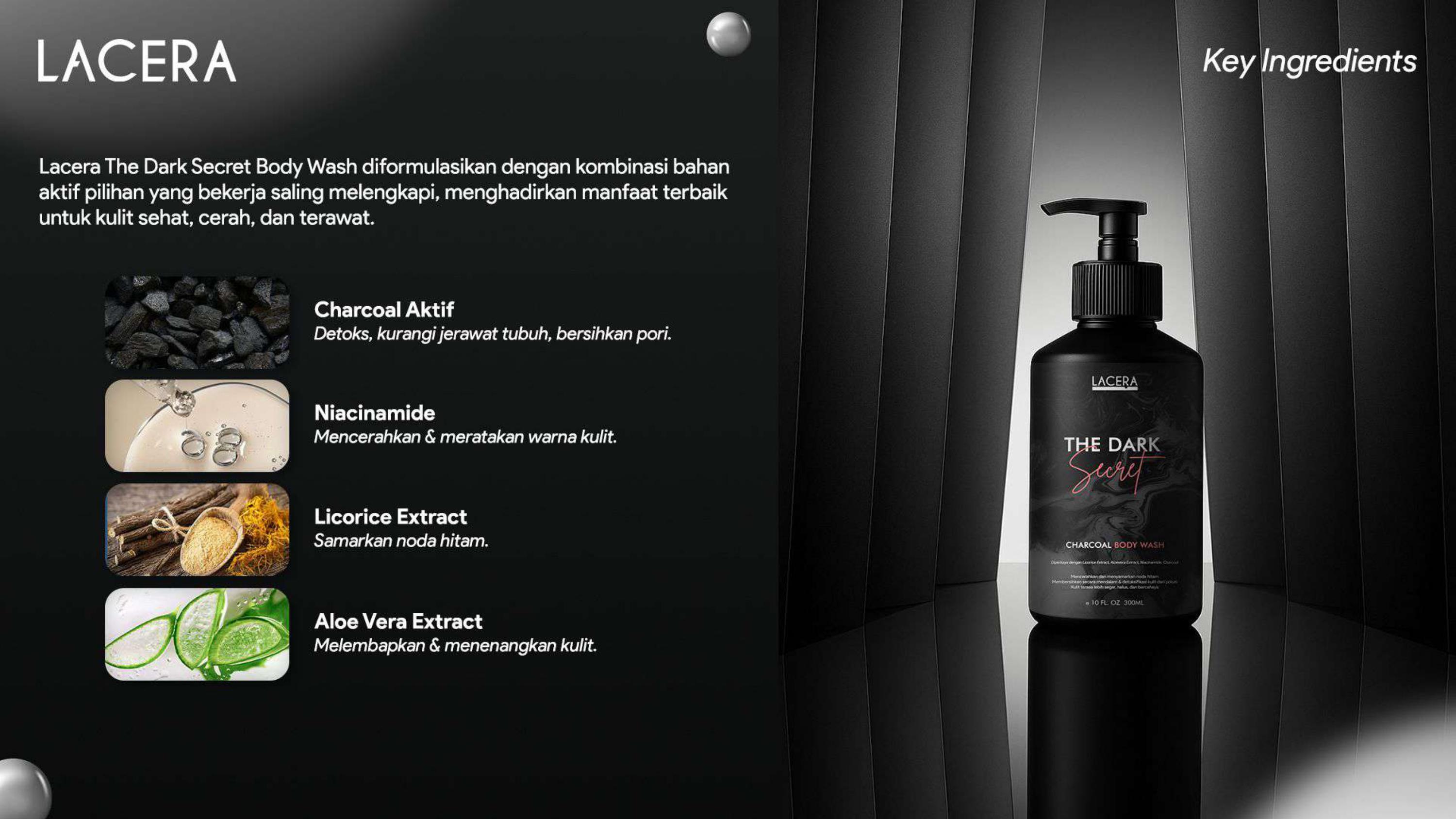 [Paket Seserahan] Lacera Body Wash Sabun Cair + 2 pcs LACERA Glow & Scent Body Lotion + Lacera Axilarry Cream Brightening