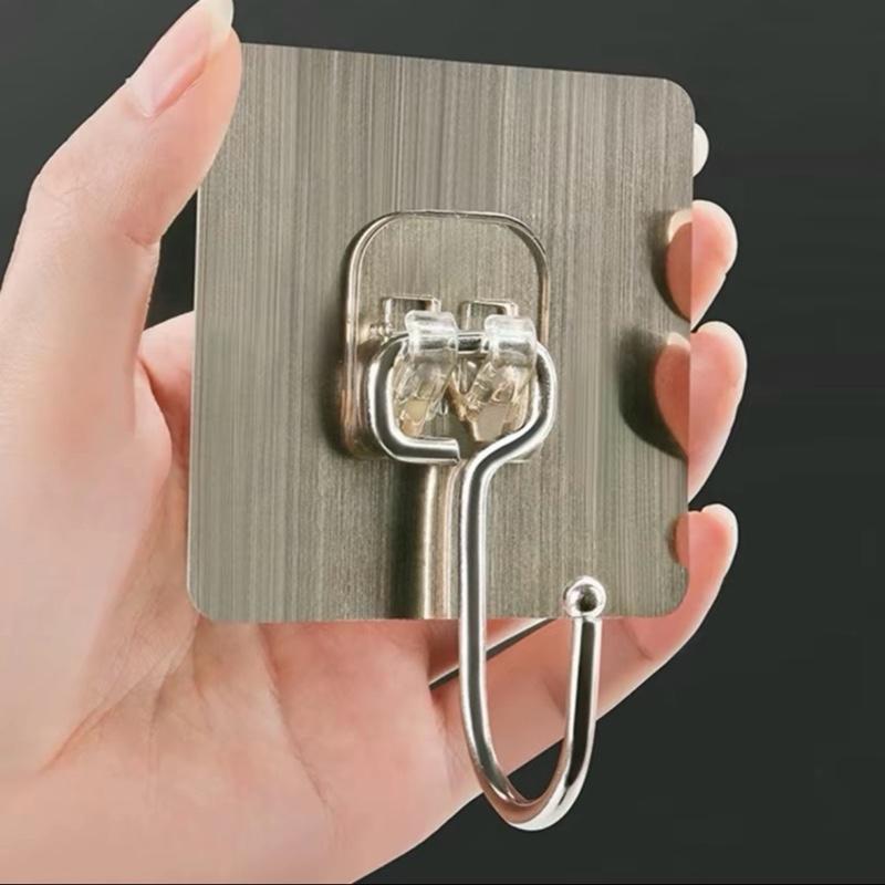 Combo 50 Móc Dán Tường Inox Mẫu Mới Dính Siêu Chắc Chịu Lực Tốt, Móc Treo Vật…