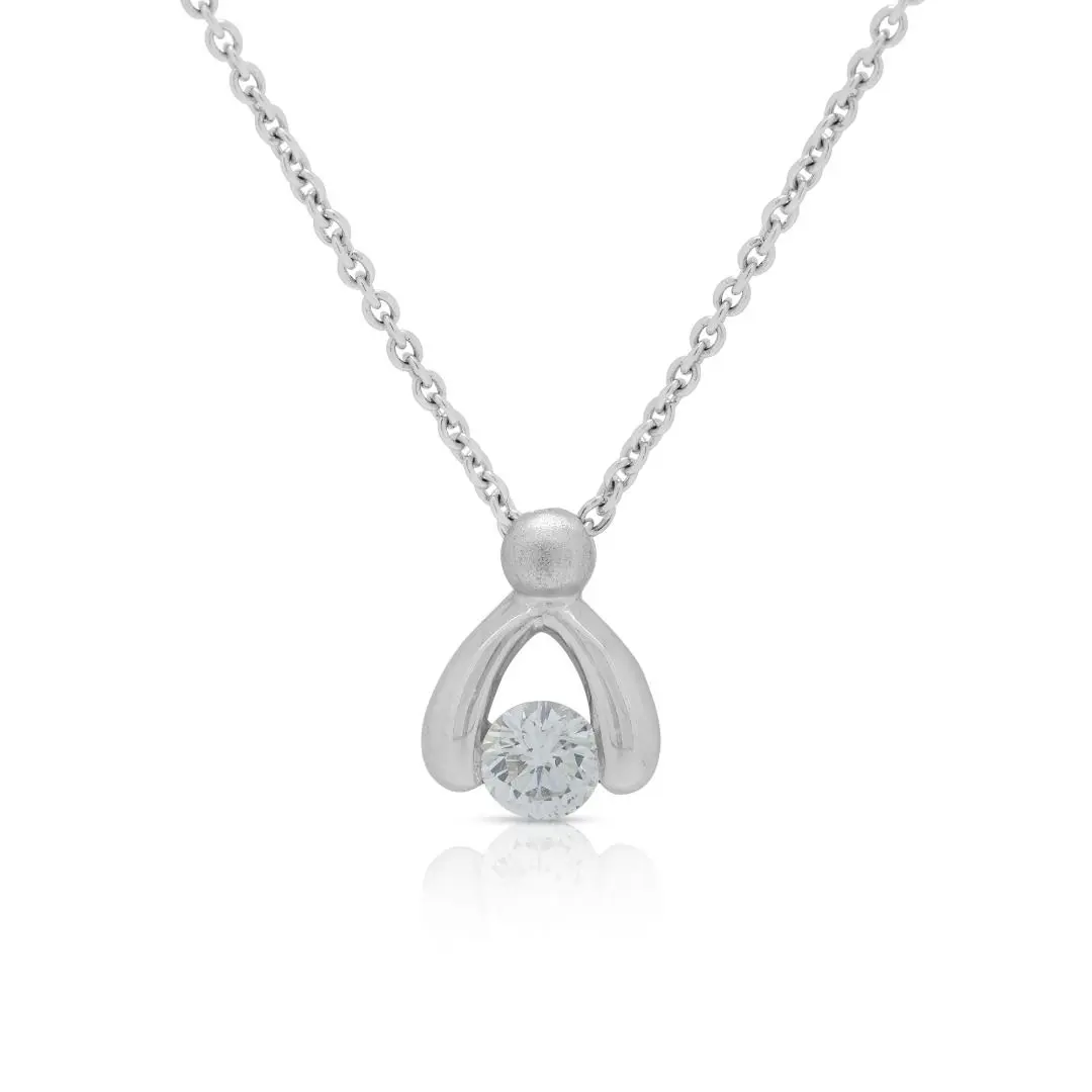 Sparkling 0.24ct Diamond Solitaire Pendant (Chain not Included)