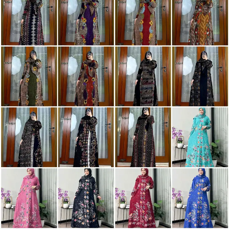 Set gamis hijab Babarpindo Setorjoan Set Hijab LD 110 Pb 138 || gamis set hijab Busui Friendly Bahan Rayon Premium Nyaman - Dress Mewah Muslim Ibu Menyusui Panjang bahan  Lembut bisa COD 0