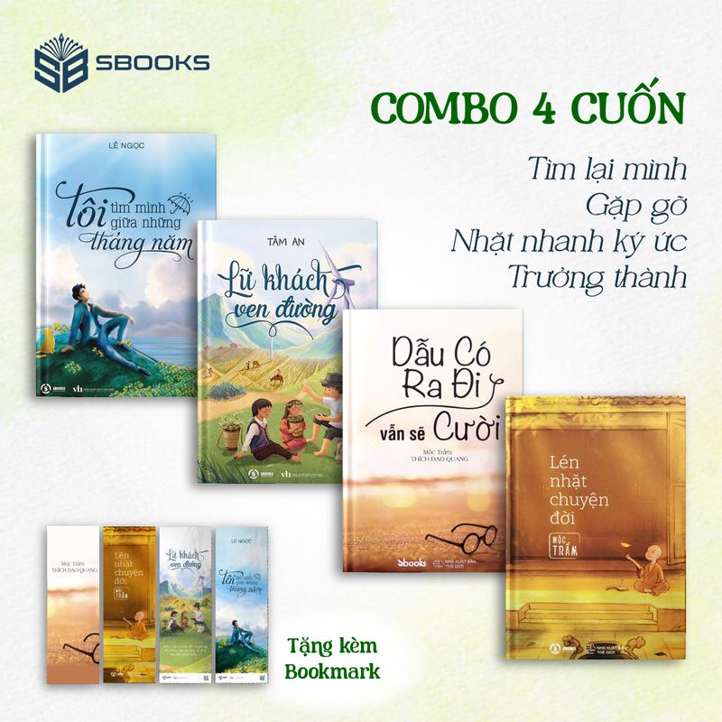 Sách - Combo 4 Cuốn: Tôi Tìm Mình Giữa Những Tháng Năm + Dẫu Có Ra Đi Vẫn Sẽ Cười + Lén Nhặt Chuyện Đời + Lữ Khách Ven Đường - SBOOKS