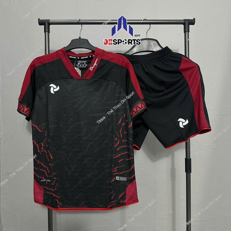  Quần Áo Bóng Đá Không Logo JP Dragon 2  MÀU ĐEN 