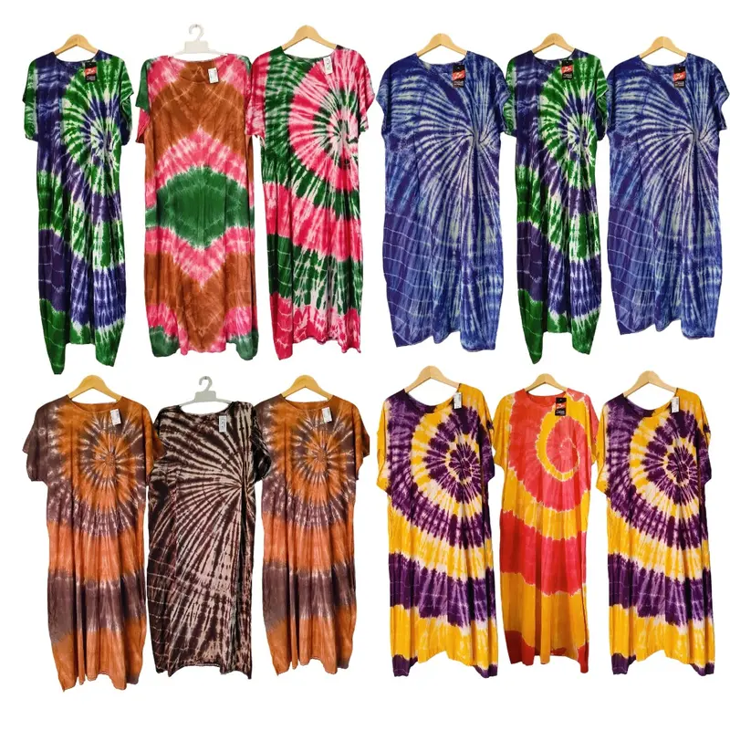 Daster Kaos Rayon Nyaman untuk Santai dan Tampil Cantik , Motif Baju tye dye Kain Rayon Katun Variasi 5